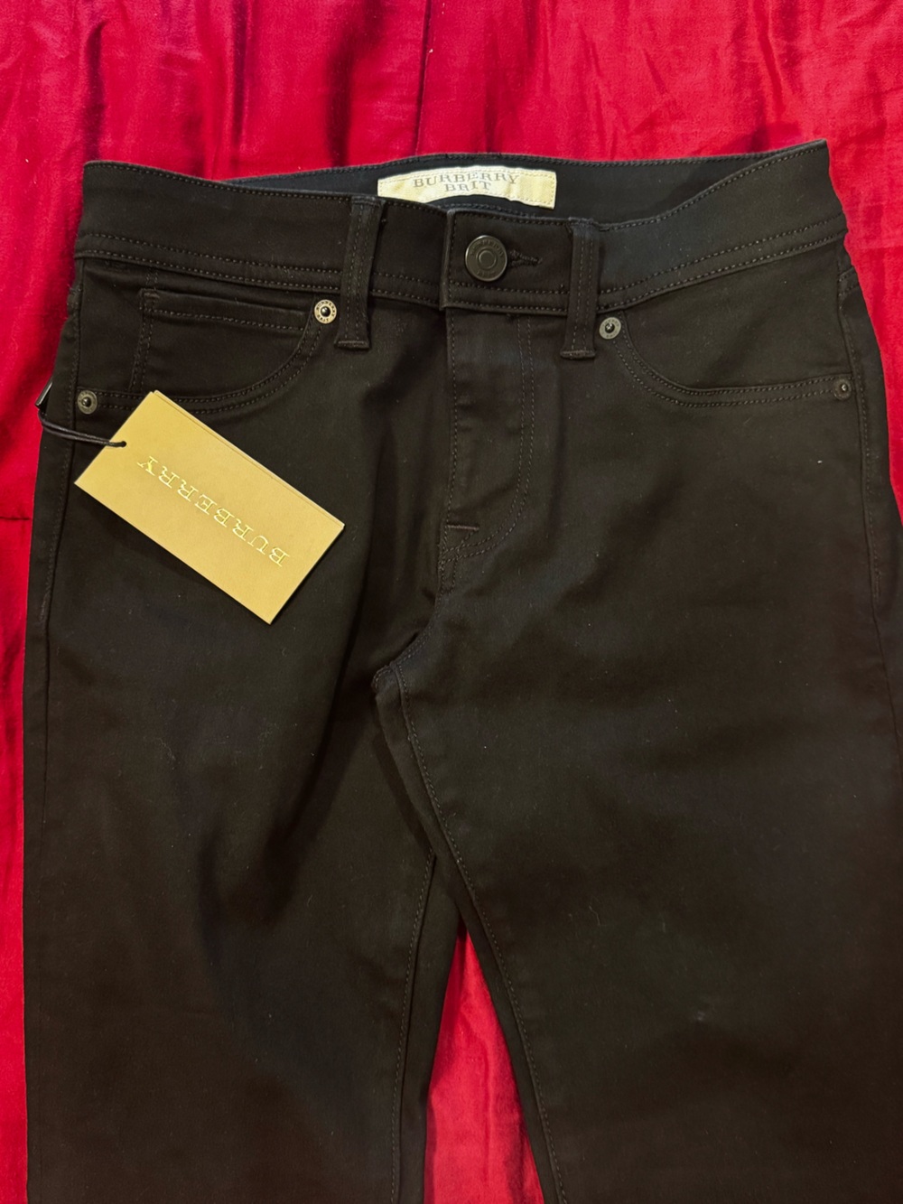 NWT—BURBERRY Black Jeans